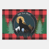 Feuille De Papier Cadeau Pleine lune de Howling Wolf (Devant)
