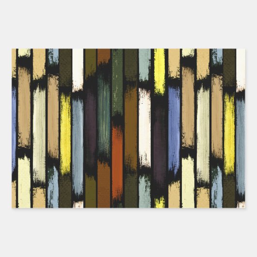 Feuille De Papier Cadeau Pluie de couleurs 4 (Devant)