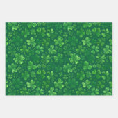 Feuille De Papier Cadeau Pluie de Trèfle (Devant)