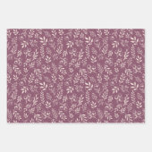 Feuille De Papier Cadeau Plum bouché de Motif botanique - Ensemble de papie (Devant 2)