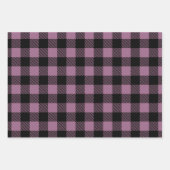 Feuille De Papier Cadeau Plum violet noir Buffalo chèque Plaid Motif (Devant)