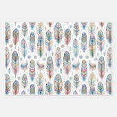 Feuille De Papier Cadeau Plume Fantastique (Devant)