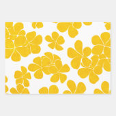 Feuille De Papier Cadeau Plumerias de motif d'impression hawaïen moderne (Devant)