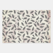 Feuille De Papier Cadeau Plumes de marbre rose (Devant 3)