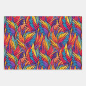 Feuille De Papier Cadeau Plumes de Phoenix magiques Conception abstraite (Devant 3)