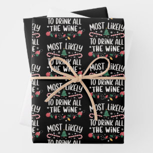 Feuille De Papier Cadeau Plus Susceptible De Boire Tout Le Vin Famille Asso