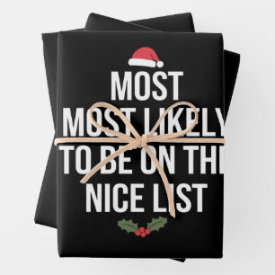 Feuille De Papier Cadeau Plus susceptible d'être sur la liste des gentils N