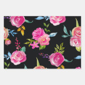 Feuille De Papier Cadeau Plutôt élégant floral (Devant)