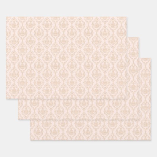 Feuille De Papier Cadeau Pocher ananas Damask (Lot)