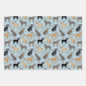 Feuille De Papier Cadeau Poches et os Pitbulles (Devant)