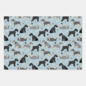 Feuille De Papier Cadeau Poches et os Schnauzer (Devant)