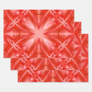 Feuille De Papier Cadeau Poinciana Rouge Lait Blanc Nuageux Noir Design abs