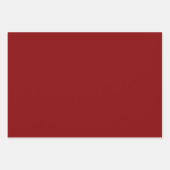 Feuille De Papier Cadeau Poinsettias blanches sur Arrière - plan rouge (Devant 3)