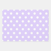 Feuille De Papier Cadeau Point blanc et violet clair (Devant)