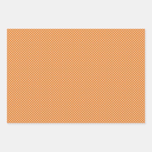 Feuille De Papier Cadeau Point blanc minuscule d'Halloween (Devant)