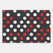 Feuille De Papier Cadeau Point blanc noir vintage (Devant)