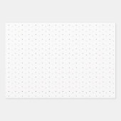 Feuille De Papier Cadeau Point de micro-polka blanc et noir (Devant)