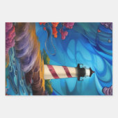 Feuille De Papier Cadeau Point phare (Devant)