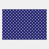 Feuille De Papier Cadeau Point Polka bleu (Devant 2)