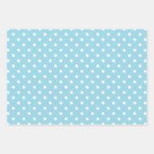 Feuille De Papier Cadeau Point Polka bleu (Devant)