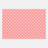 Feuille De Papier Cadeau Point Polka rose (Devant 3)