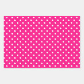 Feuille De Papier Cadeau Point Polka rose (Devant 2)