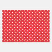 Feuille De Papier Cadeau Point rouge de Noël et Polka vert (Devant 2)