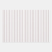 Feuille De Papier Cadeau Pointe Polka Bourgogne brûlée et rayée et solide (Devant)