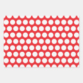 Feuille De Papier Cadeau Pointe Polka rouge et blanc (Devant 2)