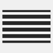 Feuille De Papier Cadeau Pointe rouge rouge à rayures noir et blanc (Devant 2)