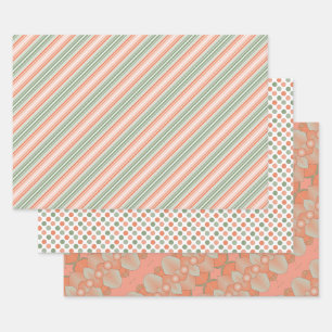 Feuille De Papier Cadeau Pointes Polka-Dots et enveloppes-cadeaux à motifs