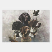 Feuille De Papier Cadeau Pointeurs allemands à poils courts (Devant 3)