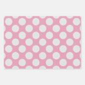Feuille De Papier Cadeau Points blancs du Parti et Arrière - plan rose (Devant 3)