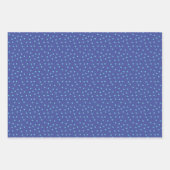 Feuille De Papier Cadeau Points Bleus Et Turquoises Motifs (Devant 3)