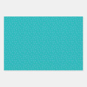 Feuille De Papier Cadeau Points Bleus Et Turquoises Motifs (Devant)