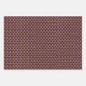 Feuille De Papier Cadeau Points Bourgogne Glitzy Gold Glam (Devant 2)