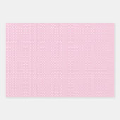 Feuille De Papier Cadeau Points classiques Blanc - Rose clair (Devant 3)