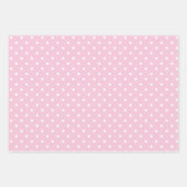 Feuille De Papier Cadeau Points classiques Blanc - Rose clair (Devant)