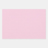 Feuille De Papier Cadeau Points classiques blancs et rose clair (Devant 3)