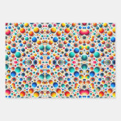 Feuille De Papier Cadeau Points colorés Abstraits (Devant 3)