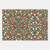 Feuille De Papier Cadeau Points colorés Abstraits (Devant 2)