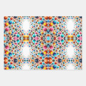 Feuille De Papier Cadeau Points colorés Abstraits (Devant)