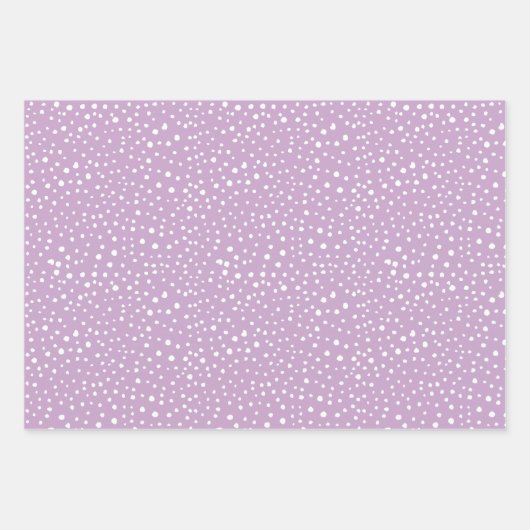 Feuille De Papier Cadeau Points Dalmatiens Lilac, Points Dalmatiens, Pots D (Devant)