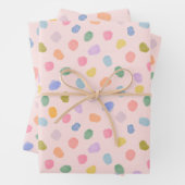 Feuille De Papier Cadeau Points de bonbon (En situation)