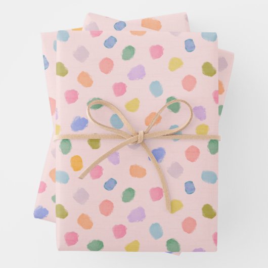 Feuille De Papier Cadeau Points de bonbon (En situation)