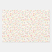 Feuille De Papier Cadeau Points de Confettis Colorés (Devant 2)