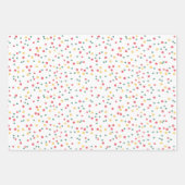 Feuille De Papier Cadeau Points de Confettis Colorés (Devant)