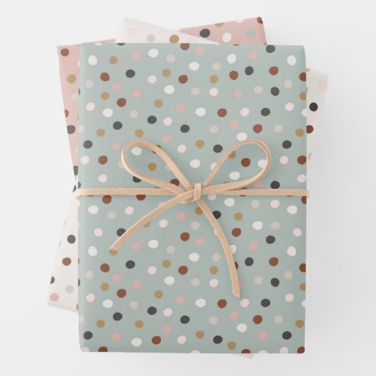 Feuille De Papier Cadeau Points de Noël (En situation)