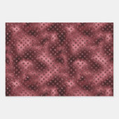 Feuille De Papier Cadeau Points de Parties scintillant de Noël Red Green Go (Devant)