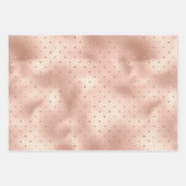 Feuille De Papier Cadeau Points de Parties scintillant en verre rose pâle E (Devant)